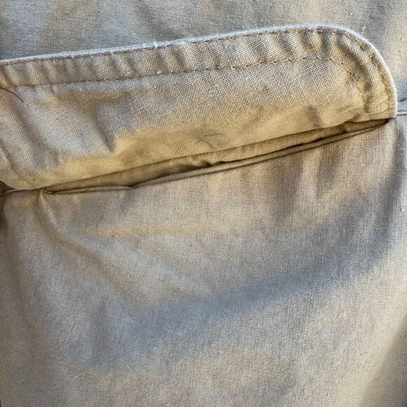 Pseudonyms Vintage Womens Long-Sleeve Snap Closure Beige Flap Pockets Jacket L - Picture 10 of 11